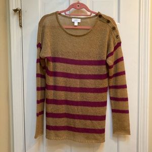 LOFT Mohair Striped Sweater Size L